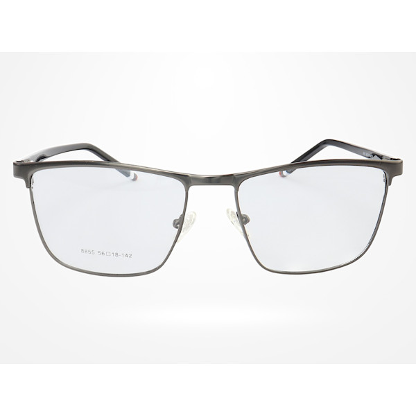 Armação de Óculos 8855 Quadrado Grafite e Preto
