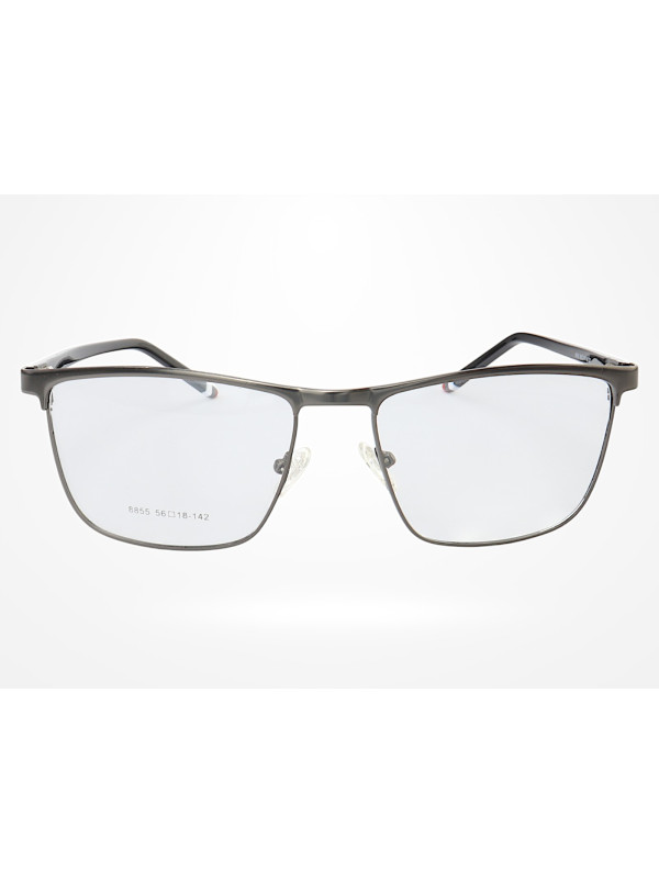 Armação de Óculos 8855 Quadrado Grafite e Preto