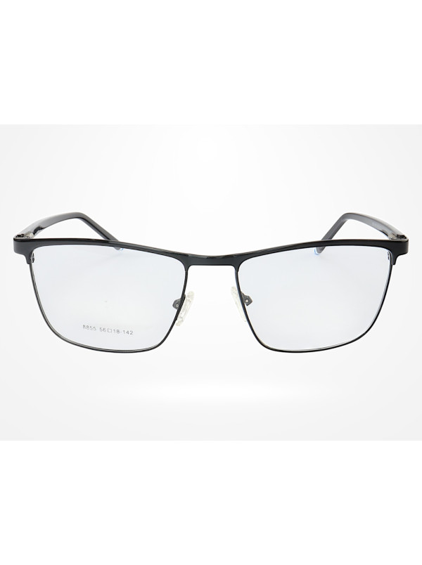 Armação de Óculos 8855 Quadrado Preto Azul