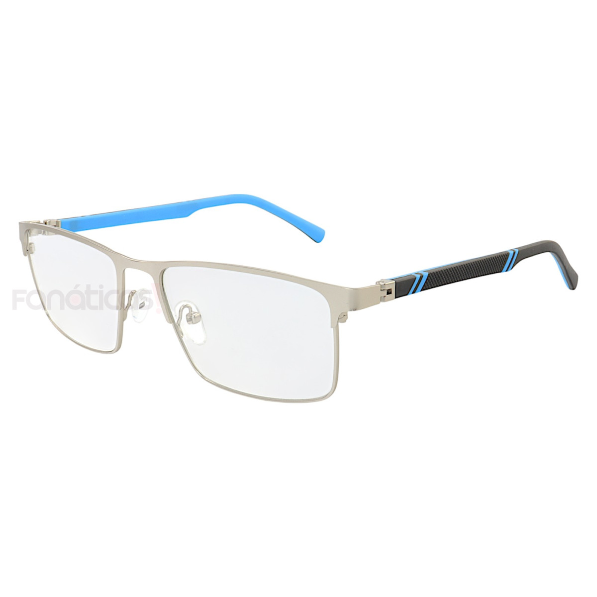Armação de Óculos R2222 Retangular Prata