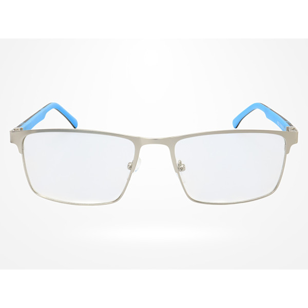 Armação de Óculos R2222 Retangular Prata