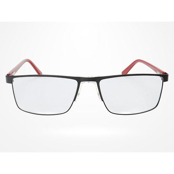 Armação de Óculos AQ230914 Retangular Preto e Vermelho