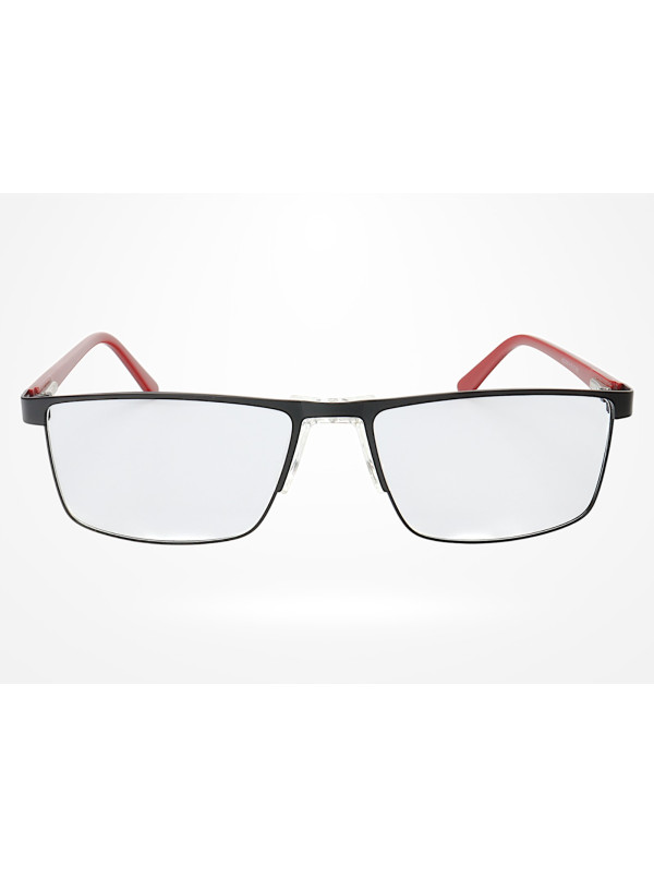 Armação de Óculos AQ230914 Retangular Preto e Vermelho