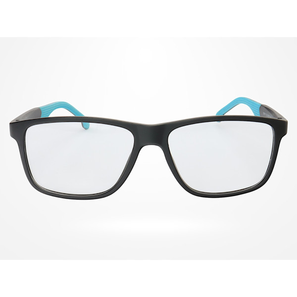 Armação de Óculos 76011 Quadrado Preto e Azul Claro