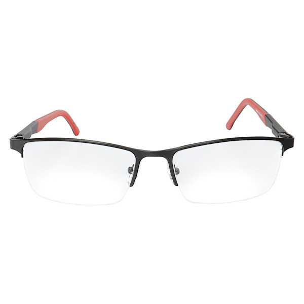 Armação de Óculos 89020 retangular Preto e Vermelho