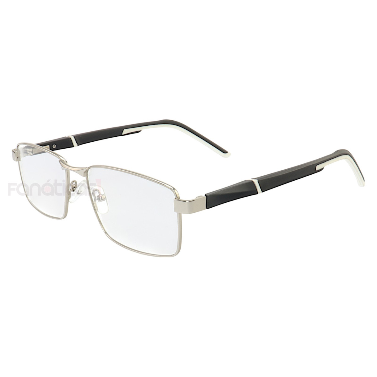 Armação de Óculos 86002 Retangular Prata