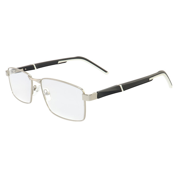 Armação de Óculos 86002 Retangular Prata