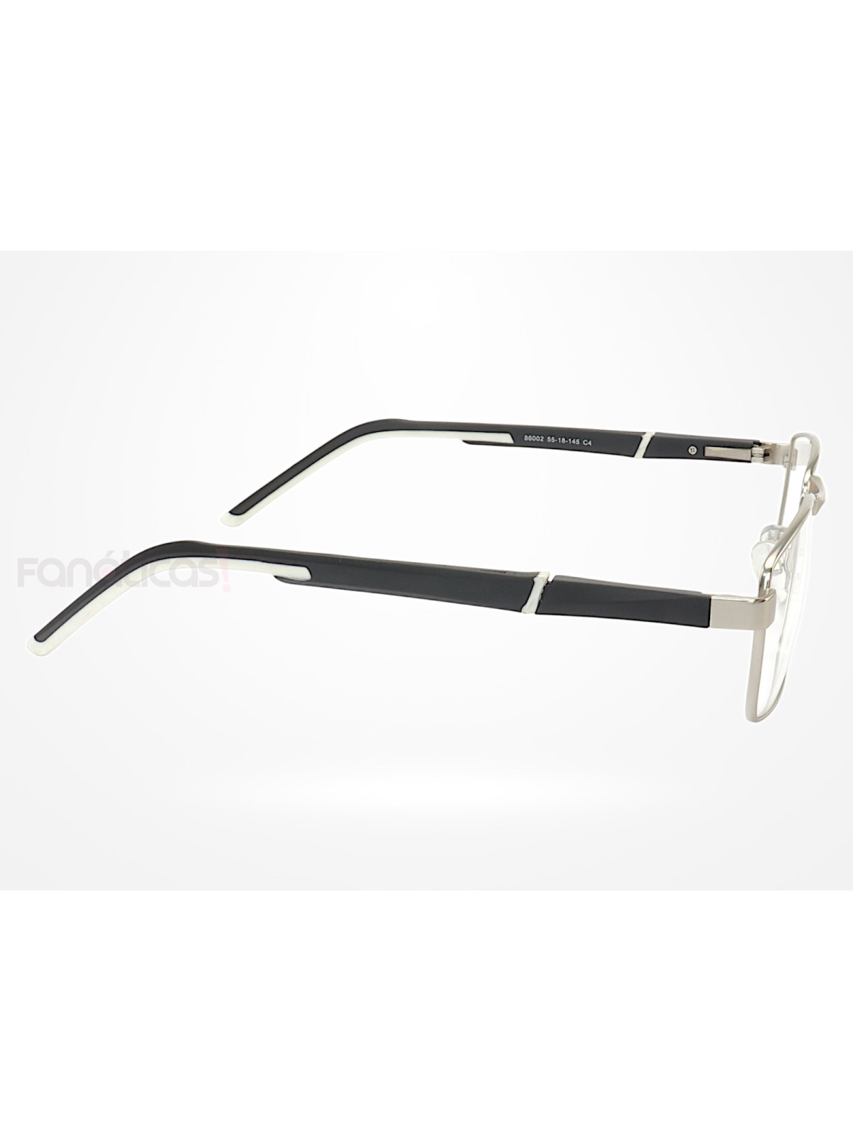 Armação de Óculos 86002 Retangular Prata