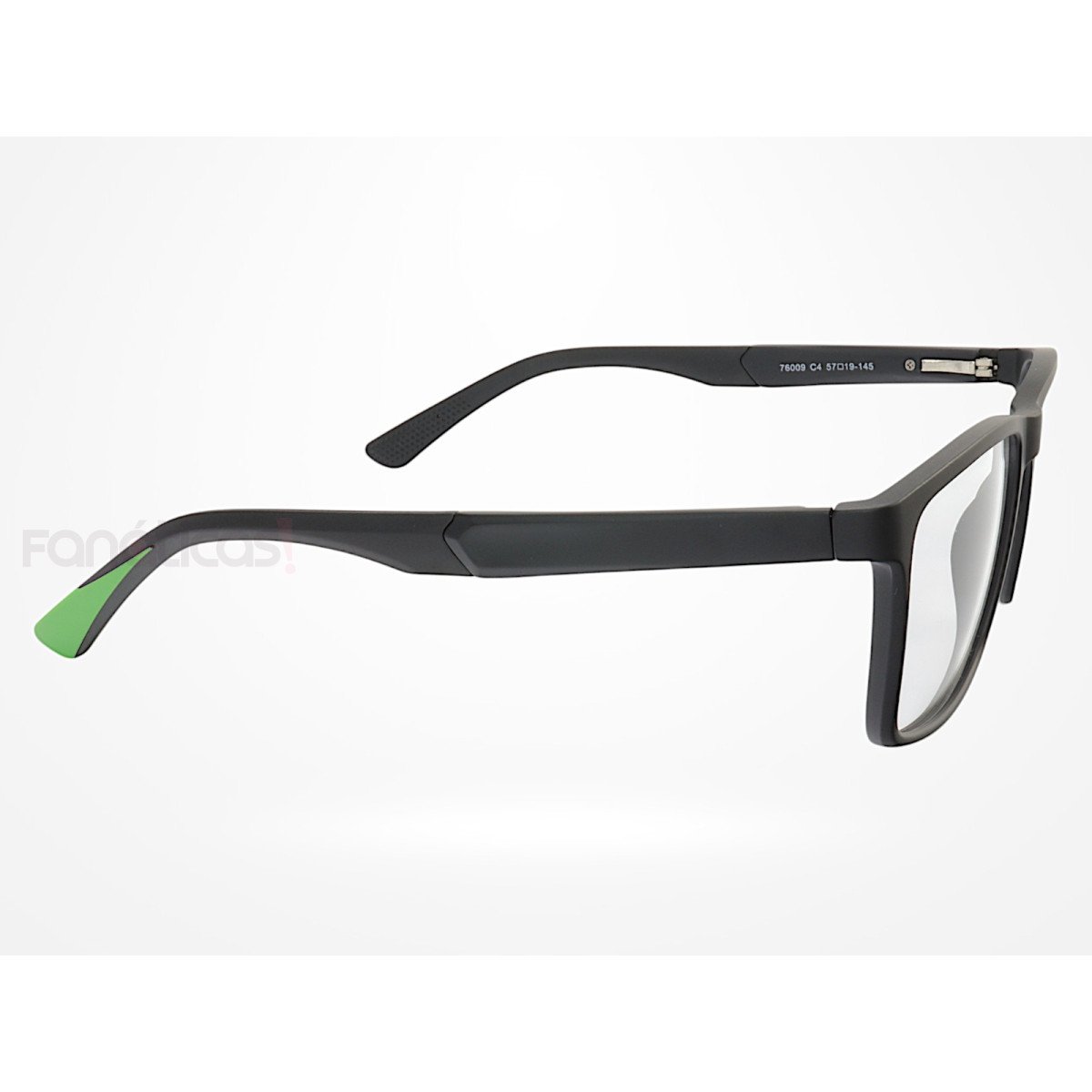 Armação de Óculos 76009 Quadrado Preto e Verde