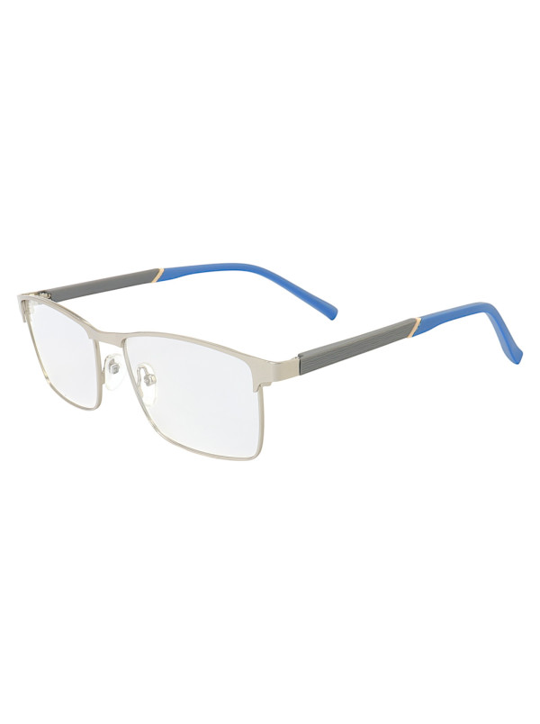 Armação de Óculos 6001 Retangular Prata