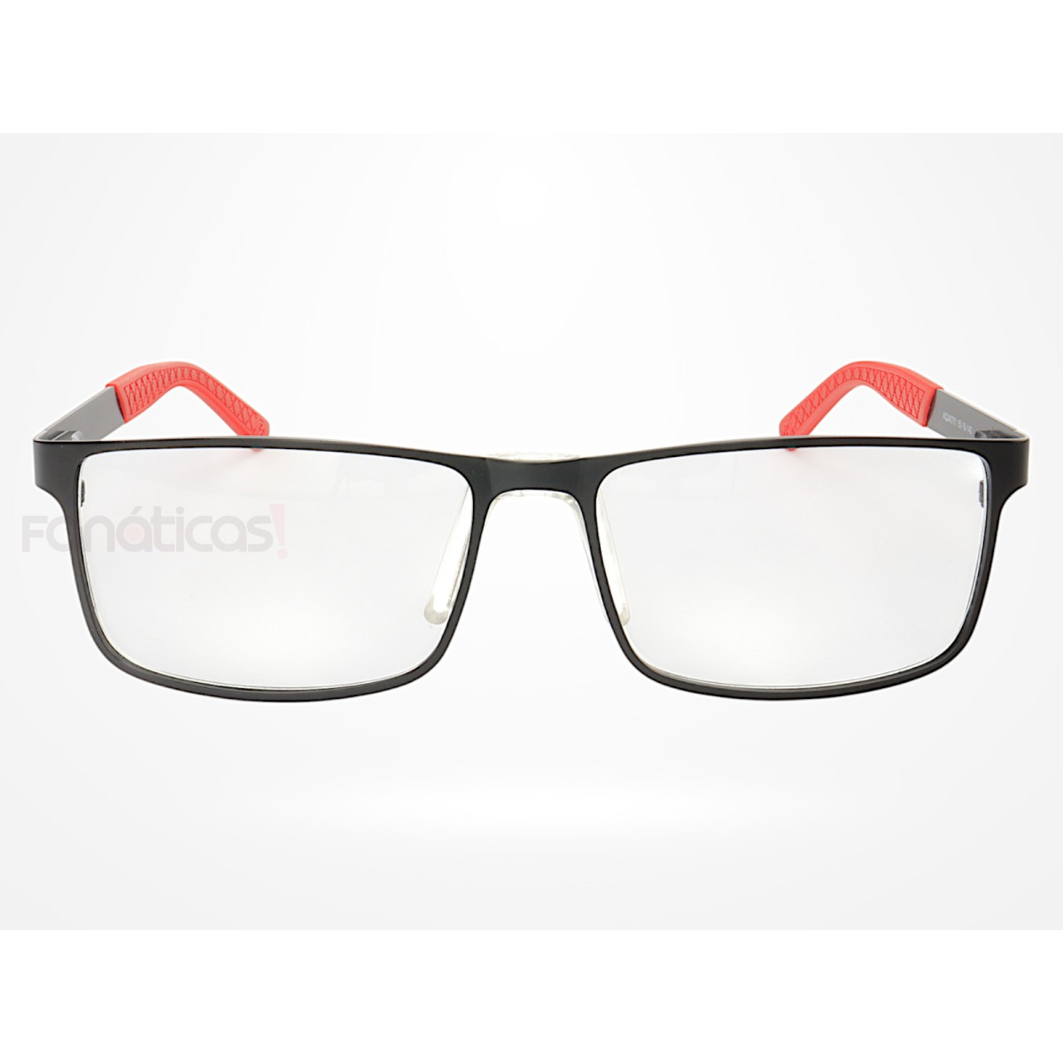 Armação de Óculos AQ240701 Retangular Preto e Vermelho