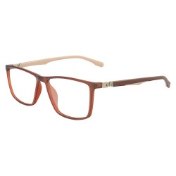 Armação de Óculos GB8005 Retangular Marrom e Creme