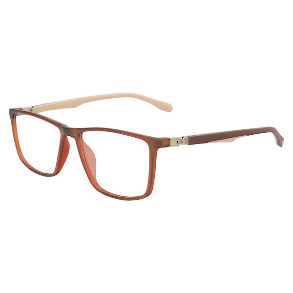 Armação de Óculos GB8005 Retangular Marrom e Creme