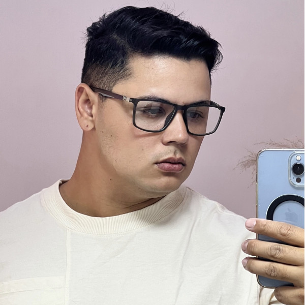 Armação de Óculos GB8005 Retangular Cinza e Marrom