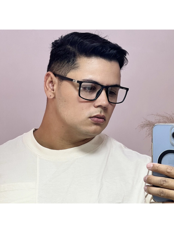 Armação de Óculos GB8005 Retangular Preto