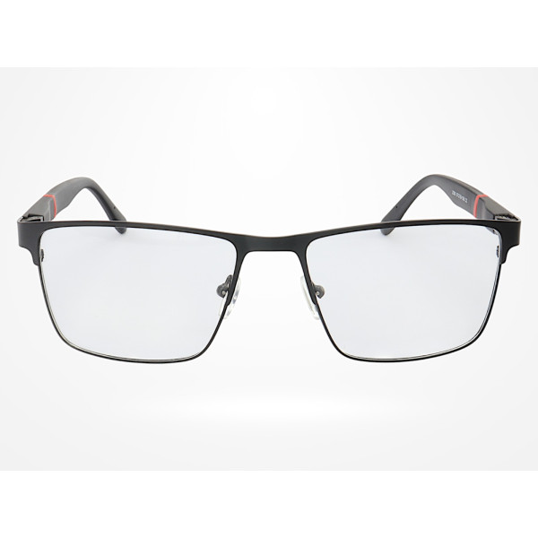 Armação de Óculos 2306 Quadrado Preto e Vermelho