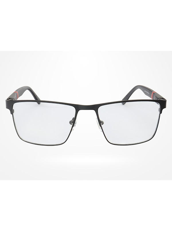 Armação de Óculos 2306 Quadrado Preto e Vermelho