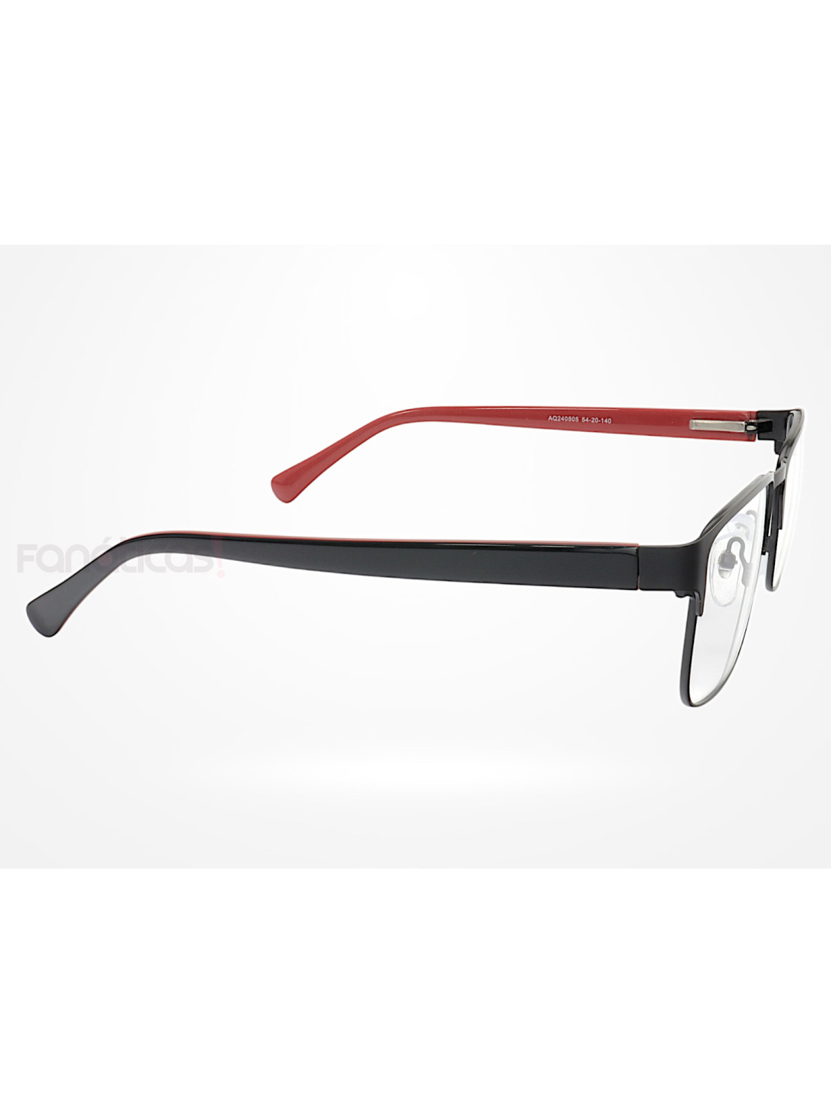 Armação de Óculos AQ240505 Quadrado Preto e Vermelho