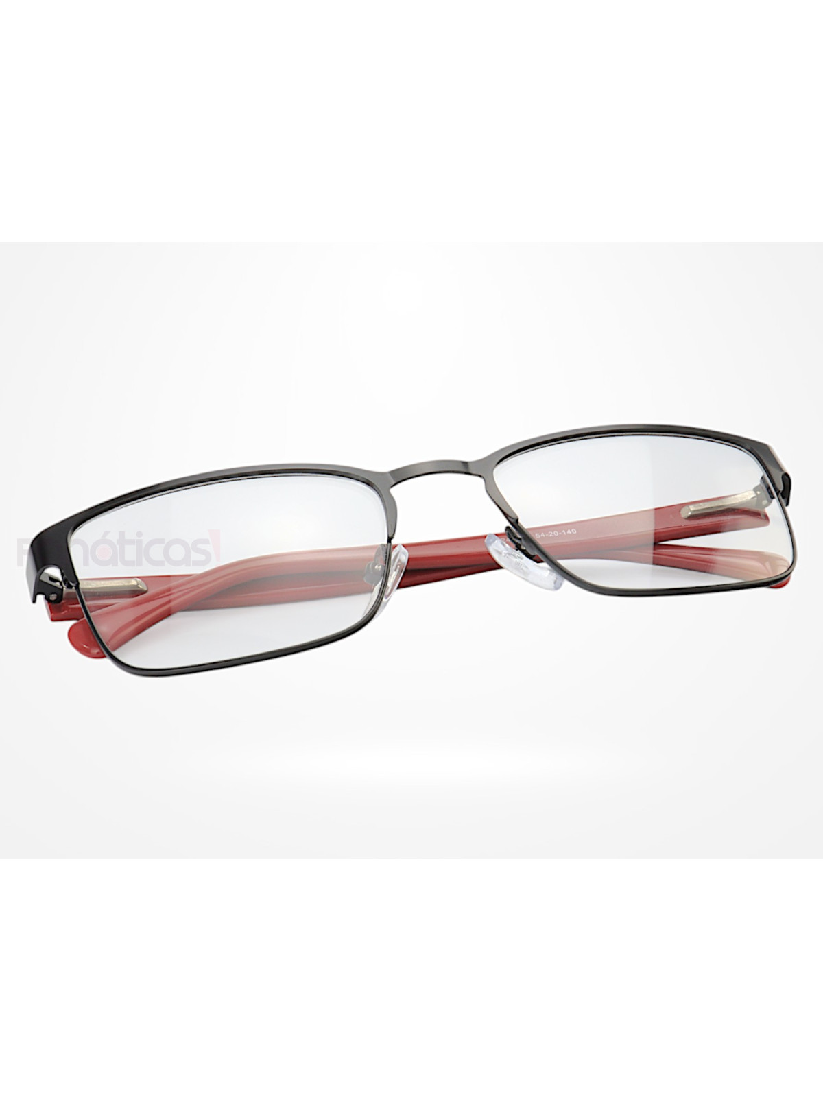 Armação de Óculos AQ240505 Quadrado Preto e Vermelho