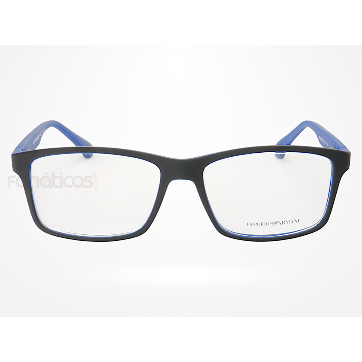 Armação de Óculos Retangular EA3038 Preto e Azul