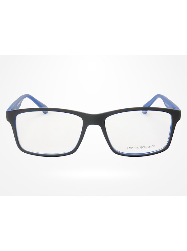 Armação de Óculos Retangular EA3038 Preto e Azul