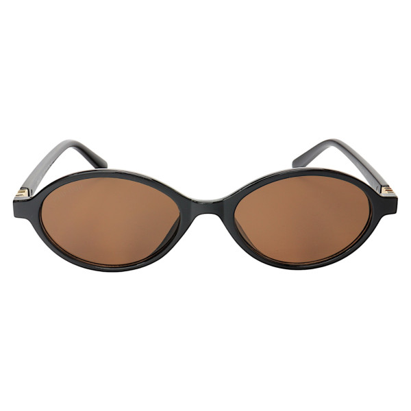 Óculos De Sol Oval MM Preto e Lente Marrom
