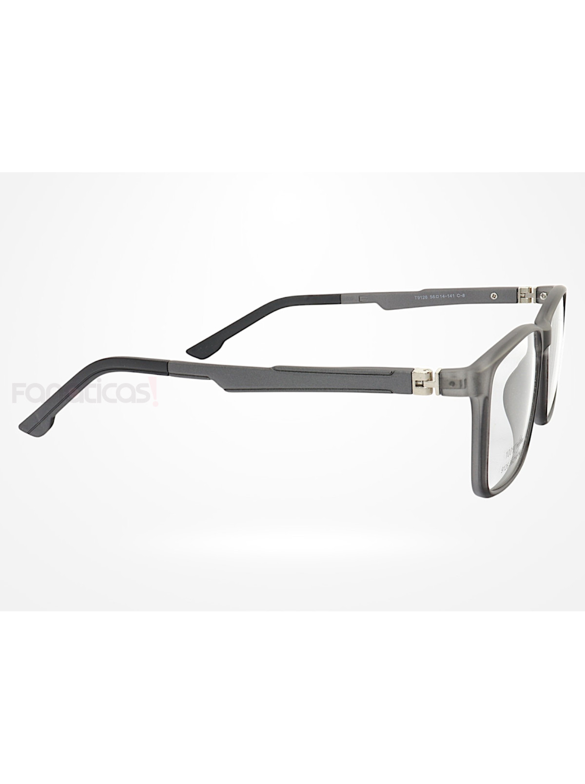 Armação de Óculos Quadrada Mola 180 Graus 9126 Grafite