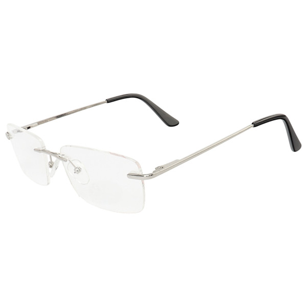 Armação de Óculos Flutuante Sem Aro Leve De Titanium Prata