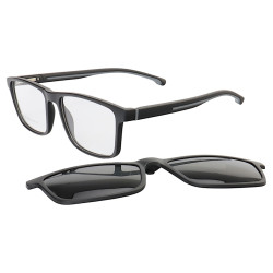 Armação de Óculos Quadrado Clipon 2 em 1 JC1197 Preto e Cinza