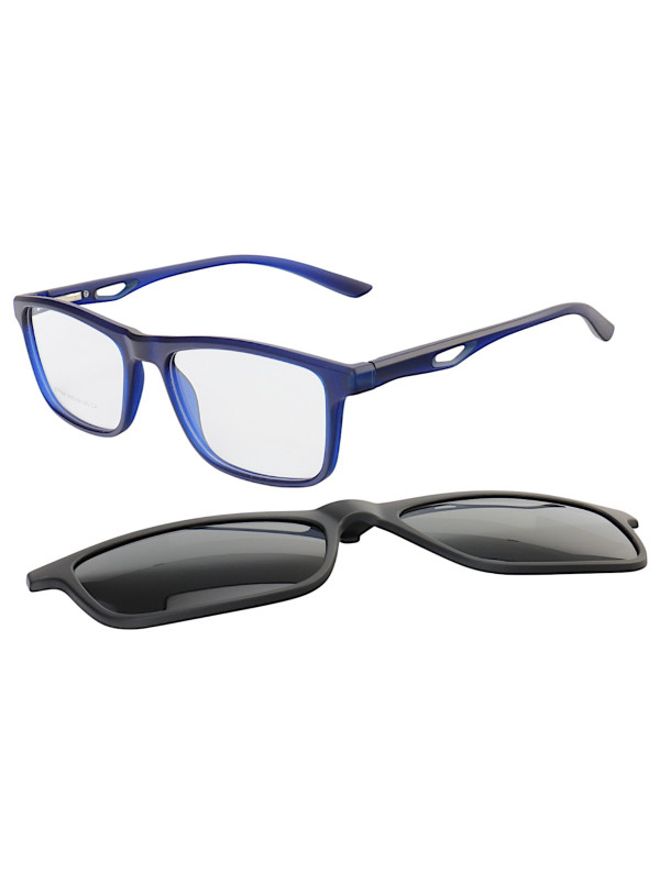 Armação de Óculos Quadrado Clipon 2 em 1 JC1194 Azul