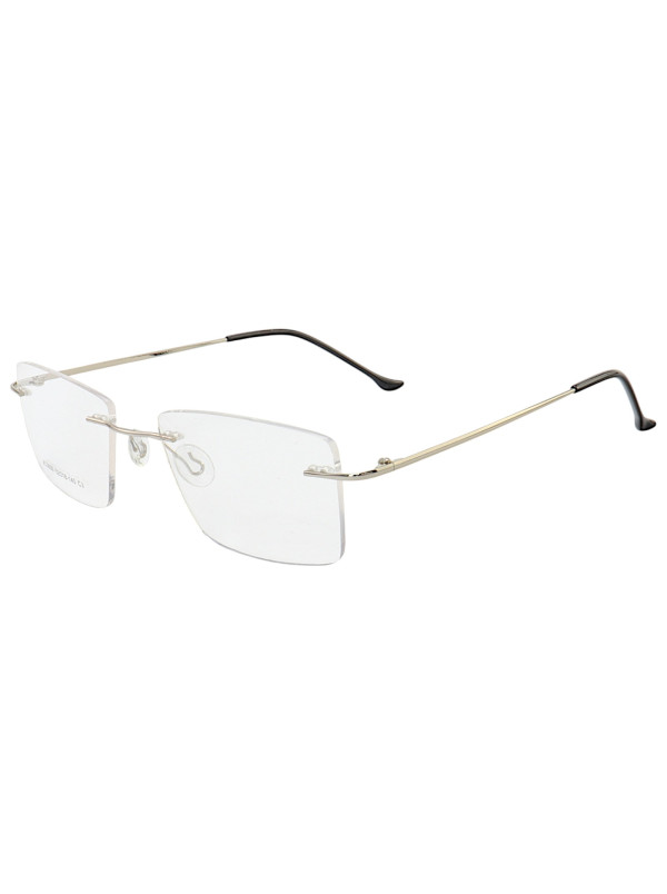Armação de Óculos Retangular Balbriff Tinânio JC3009 Prata