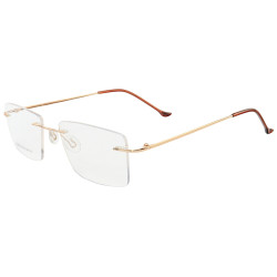 Armação de Óculos Retangular Balbriff Tinânio JC3009 Dourado