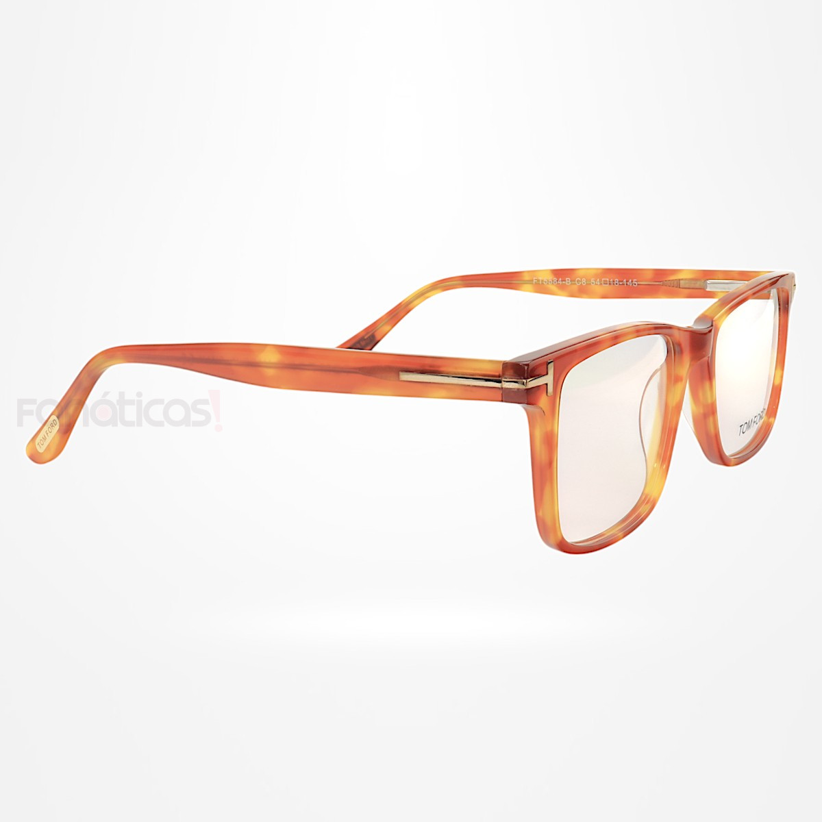 Armação de Óculos Quadrado TF5584 Tartaruga Caramelo
