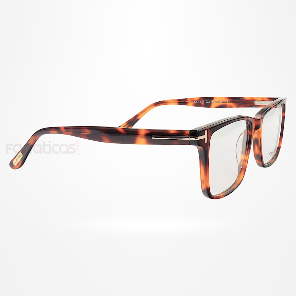 Armação de Óculos Quadrado TF5584 Tartaruga Marrom