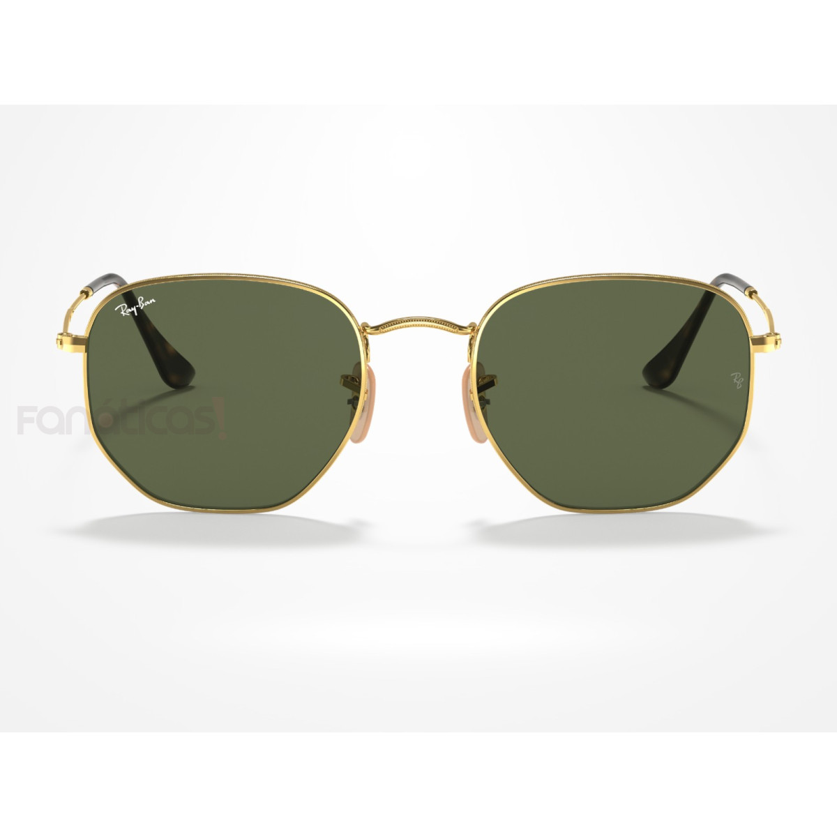 Óculos de Sol Hexagonal Dourado e Lente G15 RB3548