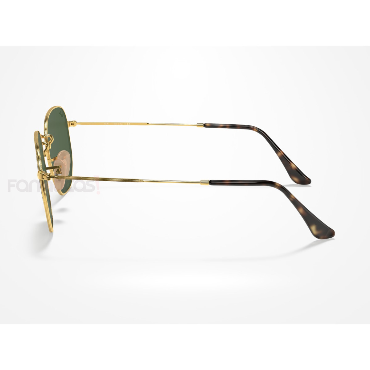 Óculos de Sol Hexagonal Dourado e Lente G15 RB3548