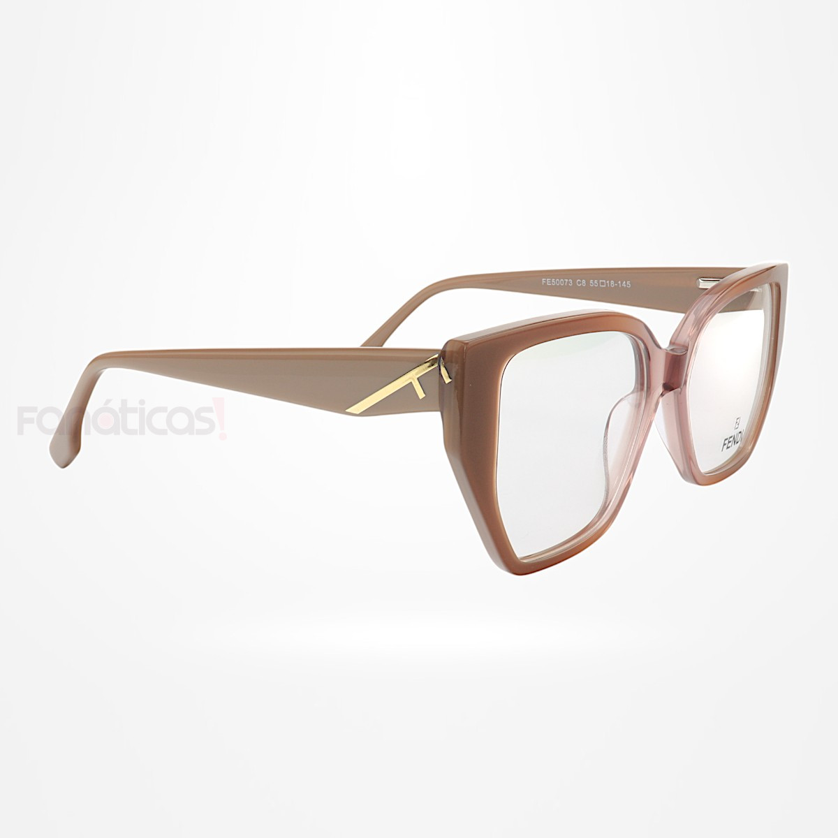 Armação de Óculos Quadrada FE50073 Nude