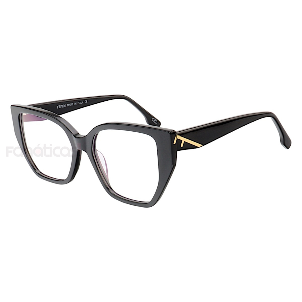 Armação de Óculos Quadrada FE50073 Preto