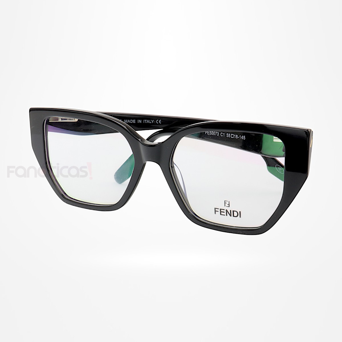 Armação de Óculos Quadrada FE50073 Preto