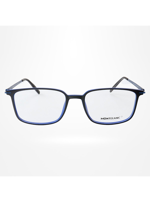 Armação de Óculos Quadrada MB0196O Preto e Azul