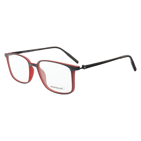 Armação de Óculos Quadrada MB0196O Preto e Vermelho