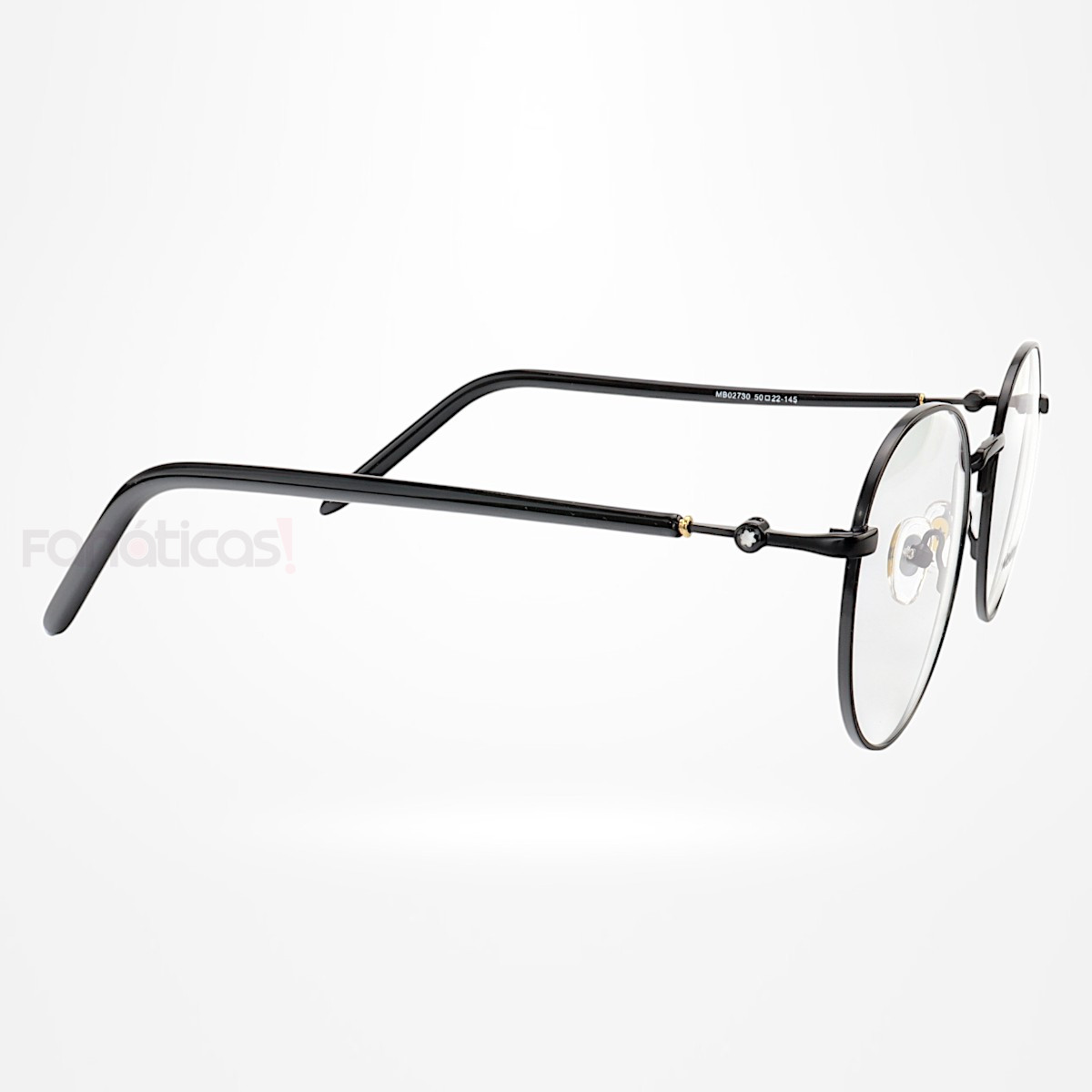 Armação de Óculos Redonda MB02730 Preta