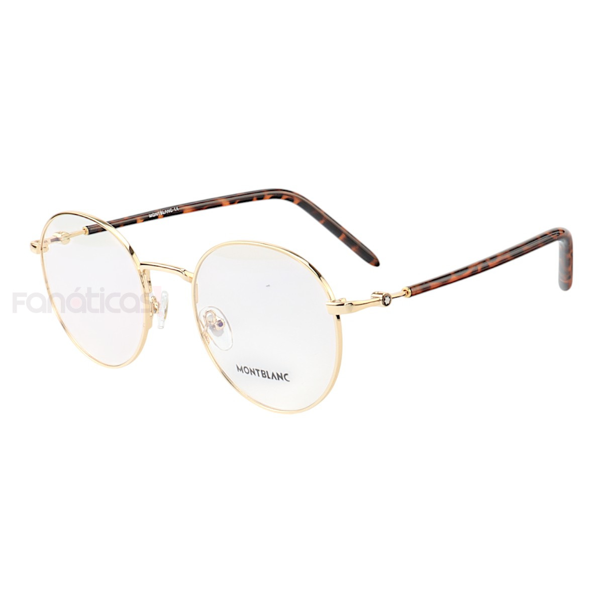 Armação de Óculos Redonda MB02730 Dourada