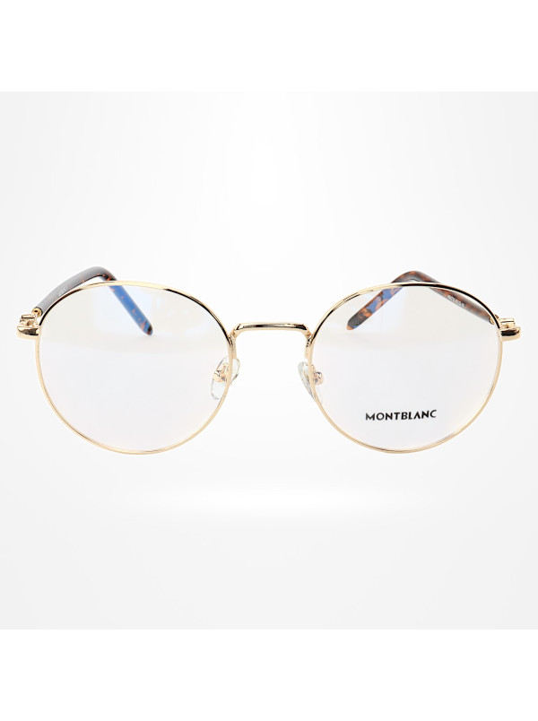 Armação de Óculos Redonda MB02730 Dourada