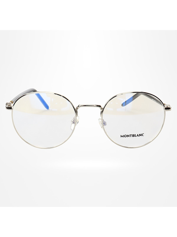 Armação de Óculos Redonda MB02730 Prata