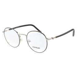 Armação de Óculos Redonda MB02730 Preto e Prata