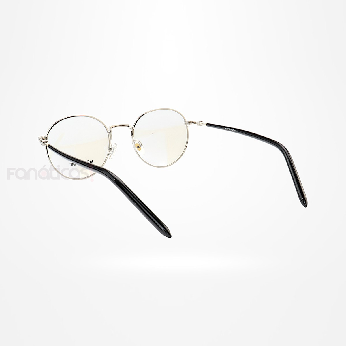 Armação de Óculos Redonda MB02730 Preto e Prata