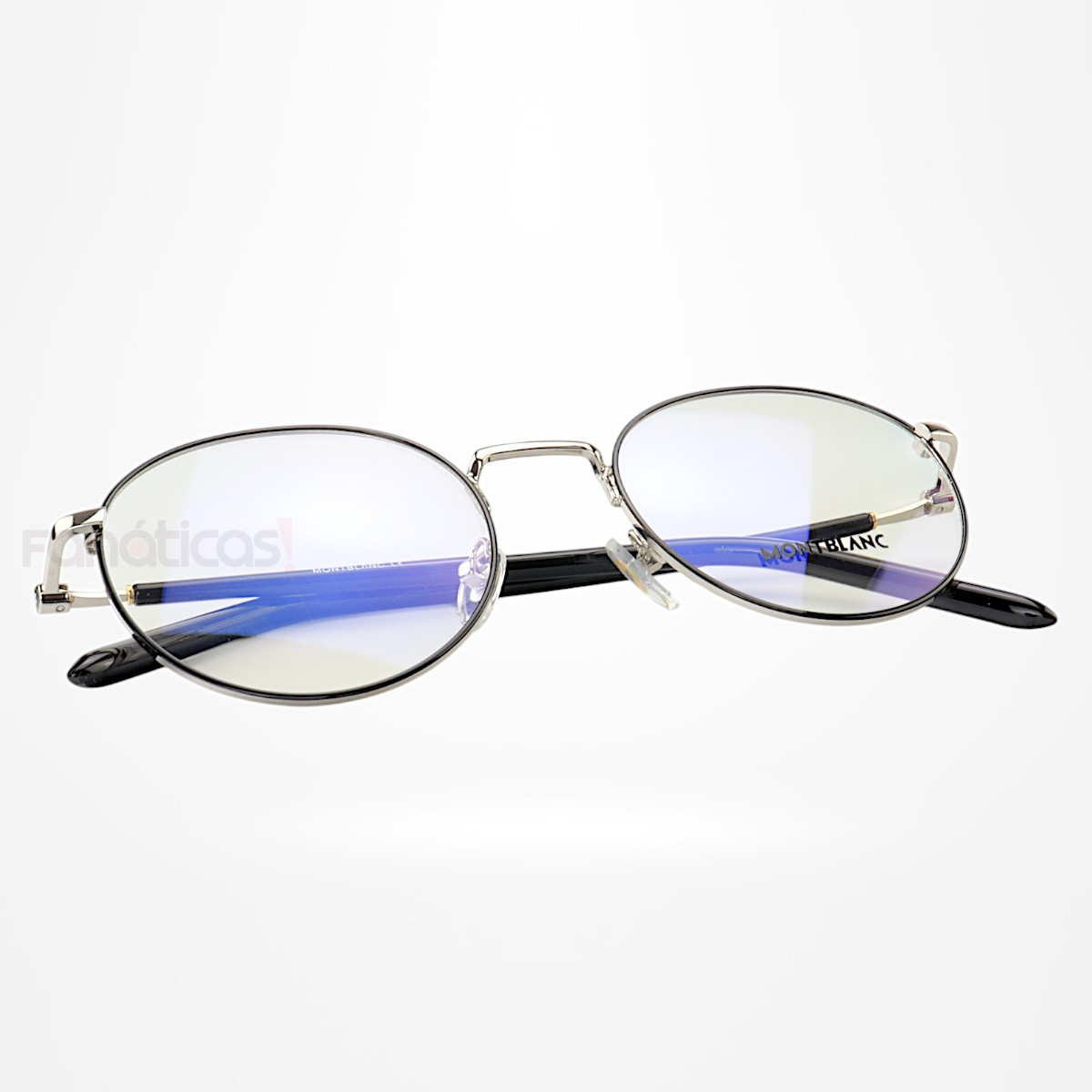 Armação de Óculos Redonda MB02730 Preto e Prata
