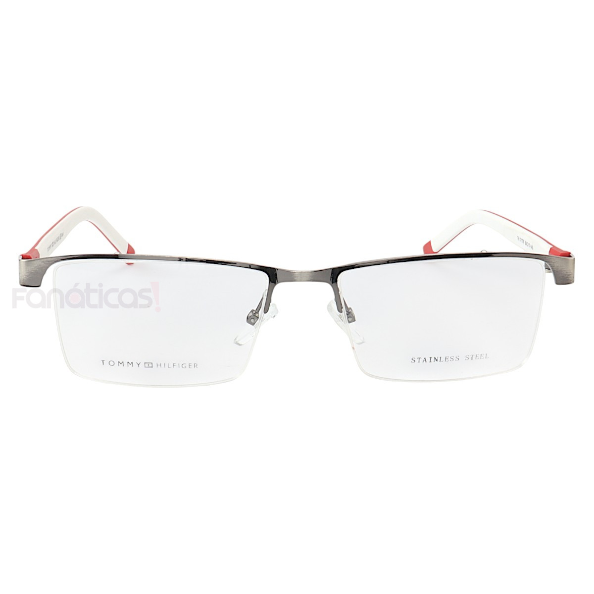 Armação de Óculos Retangular Nylon TH1717 Grafite e Branco