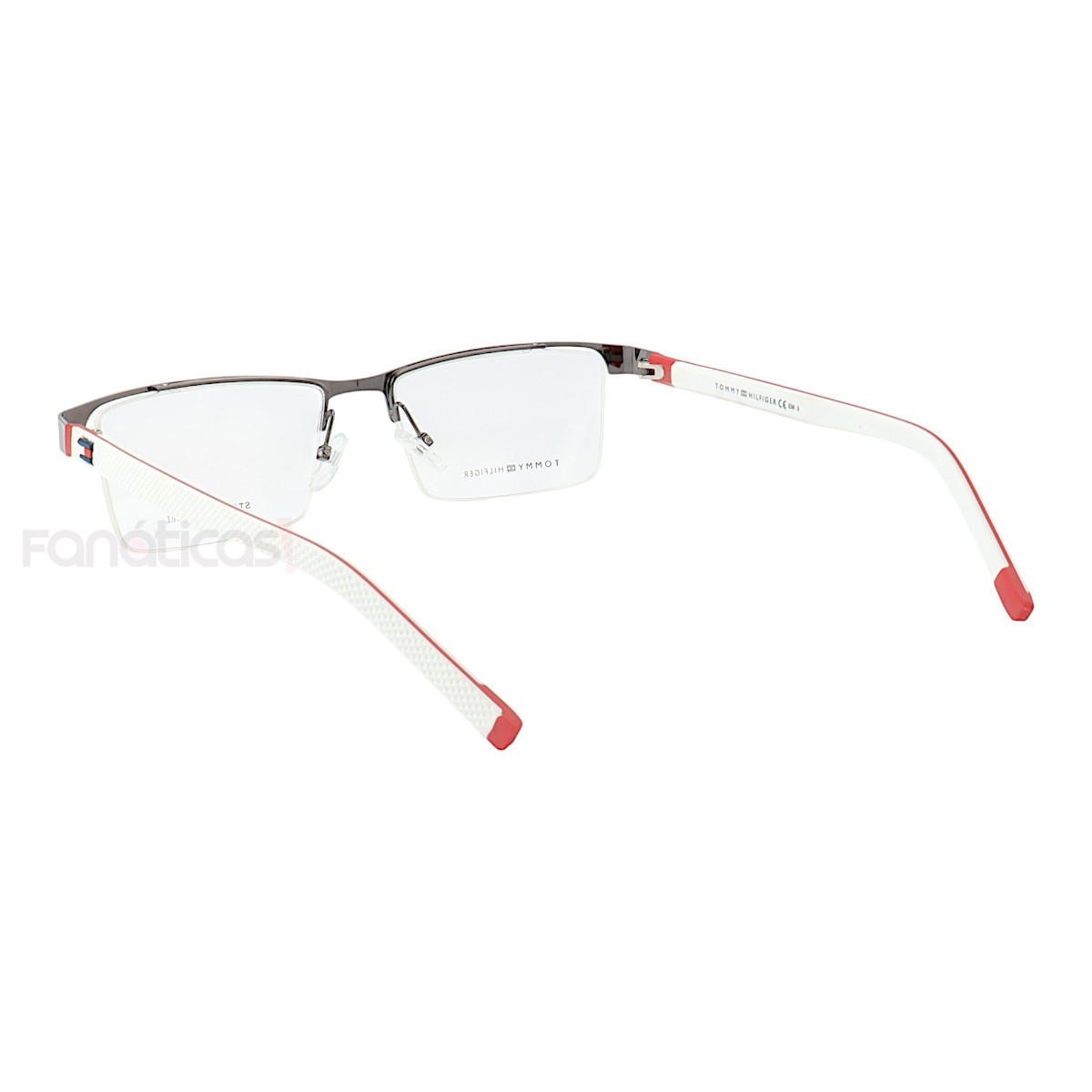 Armação de Óculos Retangular Nylon TH1717 Grafite e Branco